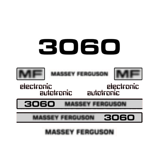 Aftermarket Decal Kit Compatible with Massey Ferguson 3060 – Autotronic Restoration Vinyl Set