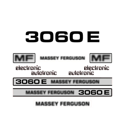 Aftermarket Decal Kit Compatible with Massey Ferguson 3060 E – Electronic Model Restoration Set