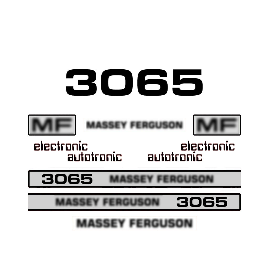 Aftermarket Decal Kit Compatible with Massey Ferguson 3065 – Electronic Model Restoration Set
