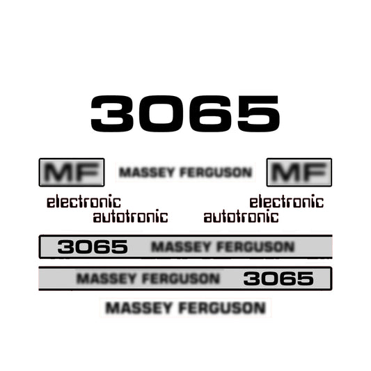 Aftermarket Decal Kit Compatible with Massey Ferguson 3065 – Electronic Model Restoration Set