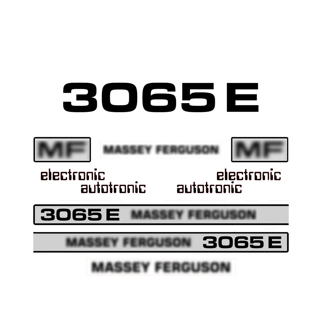 Aftermarket Decal Kit Compatible with Massey Ferguson 3065 E – Electronic Model Restoration Set