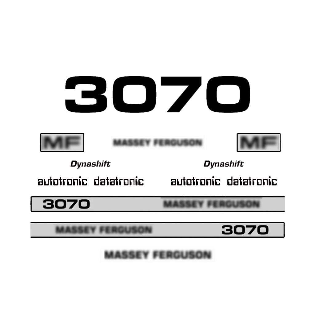 Aftermarket Decal Kit Compatible with Massey Ferguson 3070 – Autotronic Restoration Vinyl Set