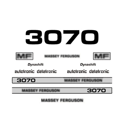 Aftermarket Decal Kit Compatible with Massey Ferguson 3070 – Autotronic Restoration Vinyl Set