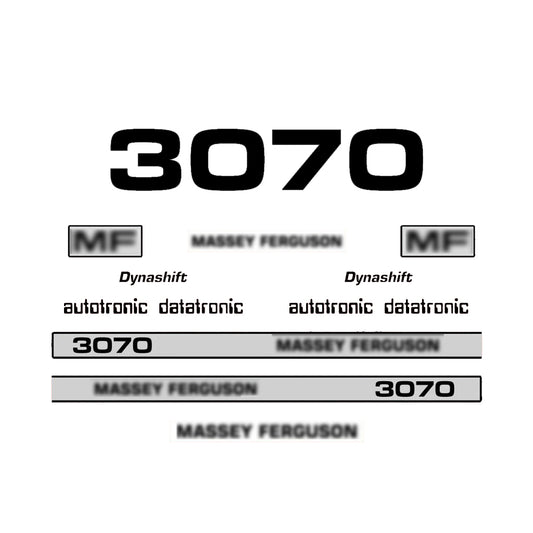 Aftermarket Decal Kit Compatible with Massey Ferguson 3070 – Autotronic Restoration Vinyl Set