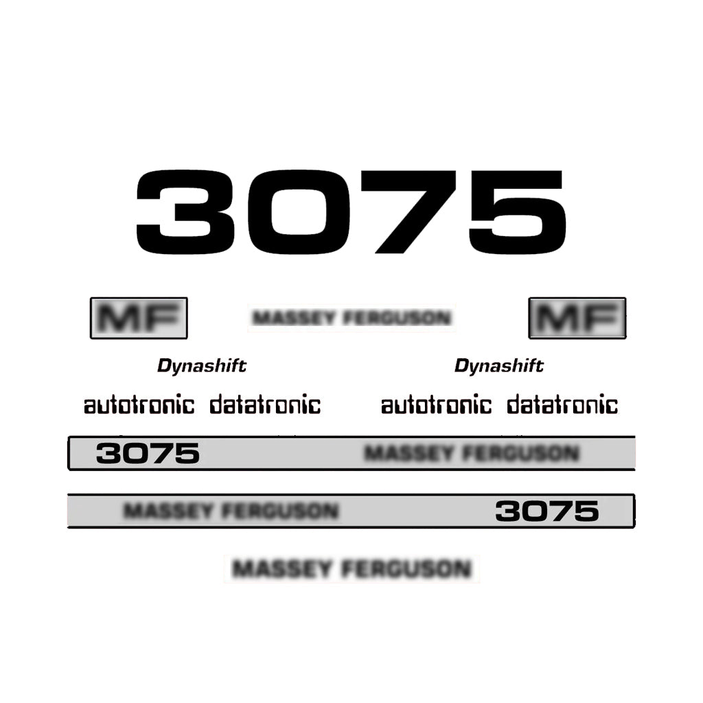 Aftermarket Decal Kit Compatible with Massey Ferguson 3075 – Dynashift Restoration Vinyl Set