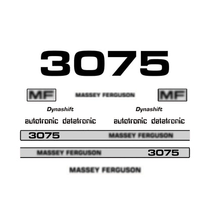Aftermarket Decal Kit Compatible with Massey Ferguson 3075 – Dynashift Restoration Vinyl Set