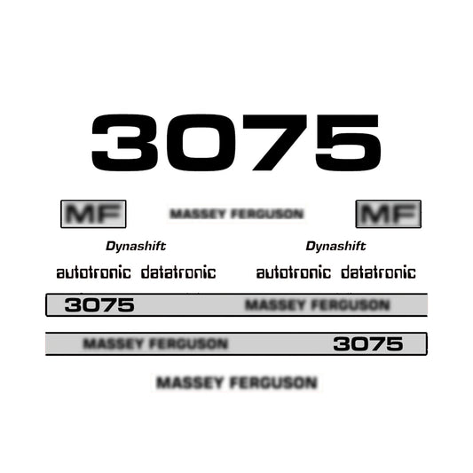 Aftermarket Decal Kit Compatible with Massey Ferguson 3075 – Dynashift Restoration Vinyl Set