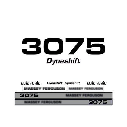 Aftermarket Decal Kit Compatible with Massey Ferguson 3075 – Dynashift Autotronic Restoration Set