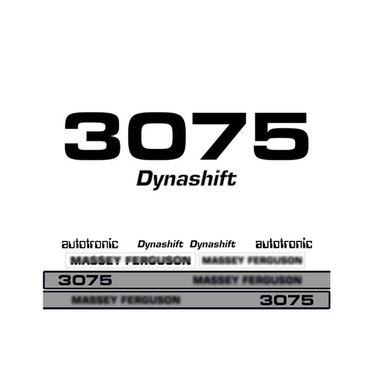 Aftermarket Decal Kit Compatible with Massey Ferguson 3075 – Dynashift Autotronic Restoration Set