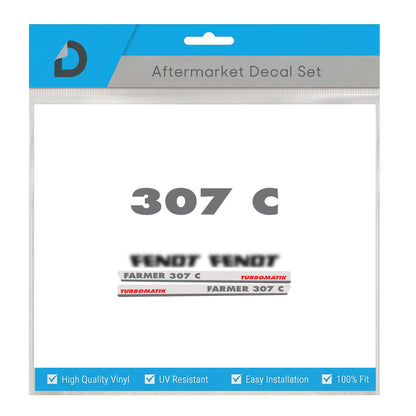 Fendt Farmer 307 C Turbomatik Decal Kit - Compact Series Premium Restoration Set