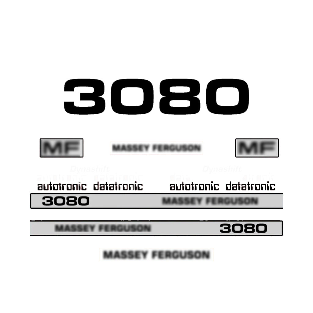 Aftermarket Decal Kit Compatible with Massey Ferguson 3080 – Premium Restoration Vinyl Set