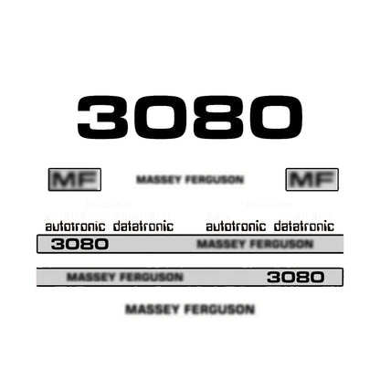 Aftermarket Decal Kit Compatible with Massey Ferguson 3080 – Premium Restoration Vinyl Set