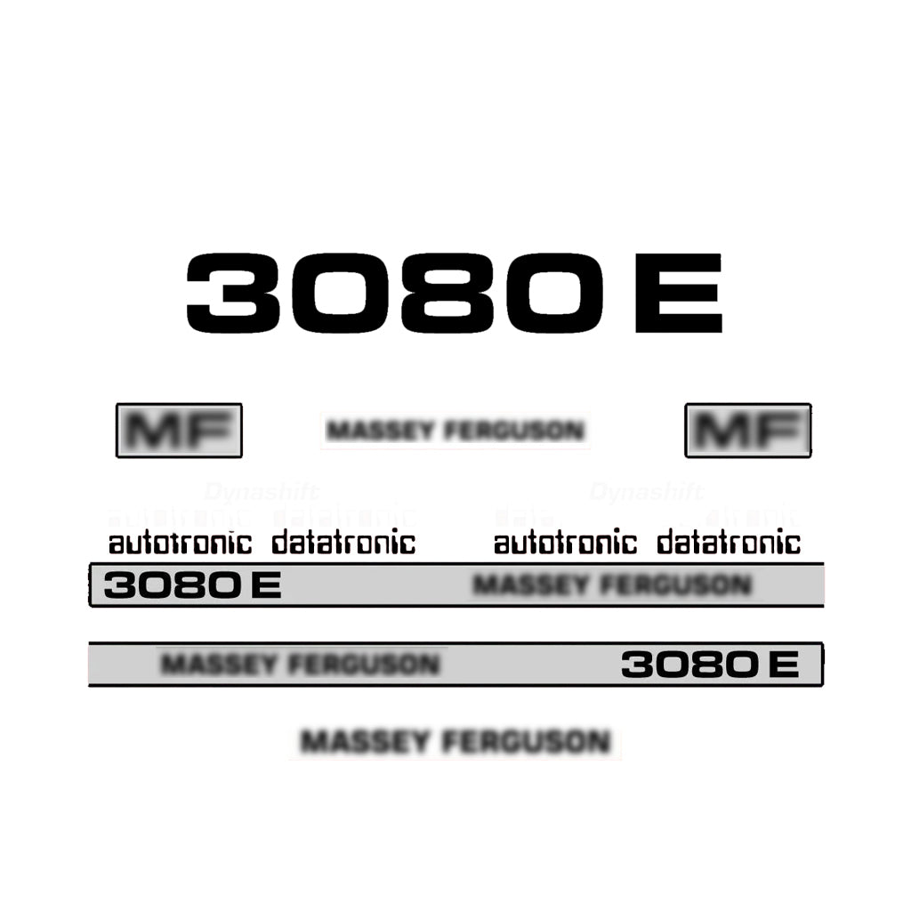 Aftermarket Decal Kit Compatible with Massey Ferguson 3080 E – Electronic Model Restoration Set