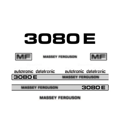 Aftermarket Decal Kit Compatible with Massey Ferguson 3080 E – Electronic Model Restoration Set
