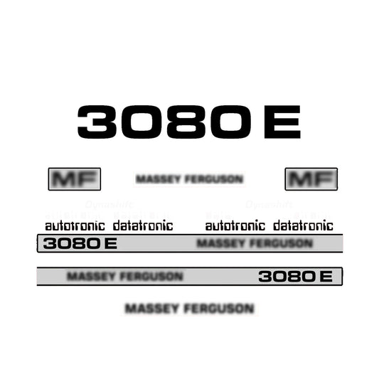 Aftermarket Decal Kit Compatible with Massey Ferguson 3080 E – Electronic Model Restoration Set