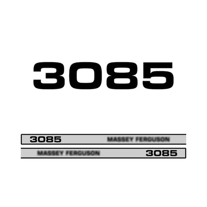 Aftermarket Decal Kit Compatible with Massey Ferguson 3085 – Six-Cylinder Hood Graphics Set