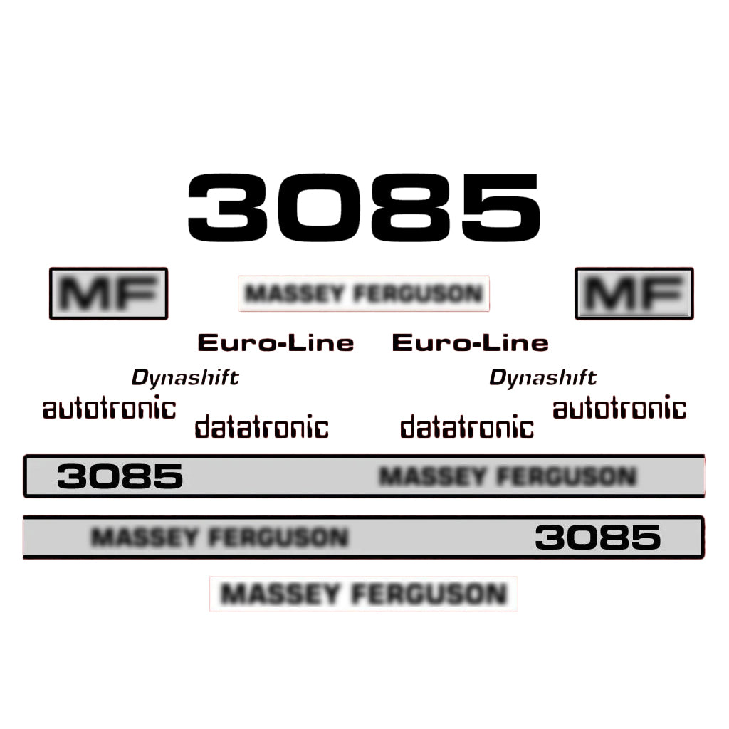 Aftermarket Decal Kit Compatible with Massey Ferguson 3085 – Euro-Line Restoration Vinyl Set