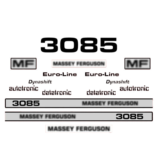 Aftermarket Decal Kit Compatible with Massey Ferguson 3085 – Euro-Line Restoration Vinyl Set