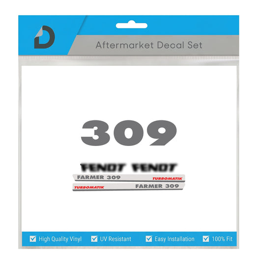 Fendt Farmer 309 Turbomatik Decal Kit - Premium Vinyl Restoration Set - 300 Seri