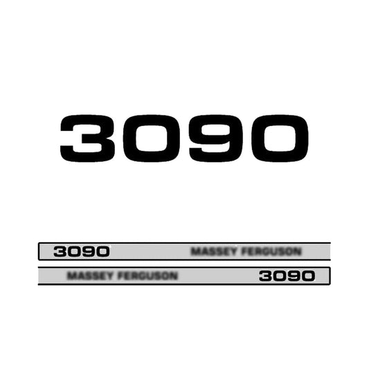 Aftermarket Decal Kit Compatible with Massey Ferguson 3090 – Six-Cylinder Hood Graphics Set