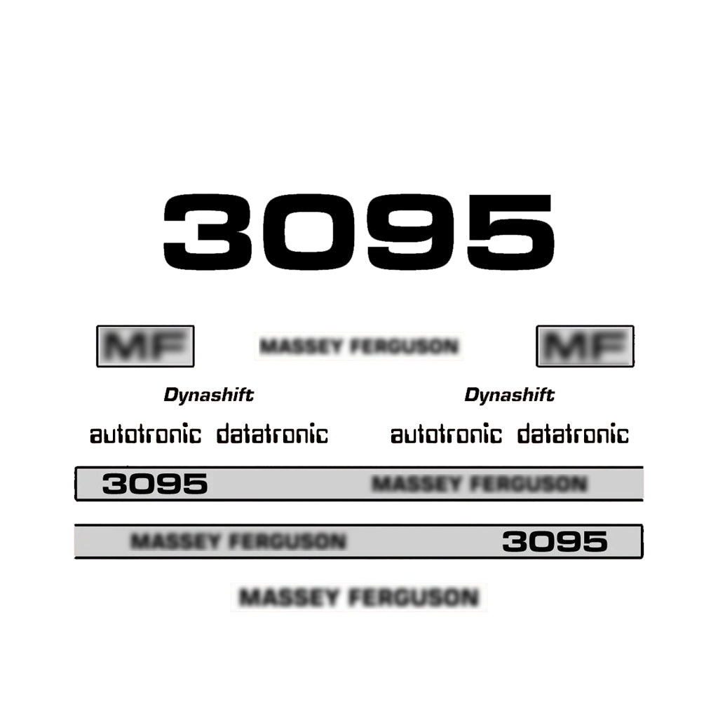 Aftermarket Decal Kit Compatible with Massey Ferguson 3095 – Dynashift Restoration Vinyl Set
