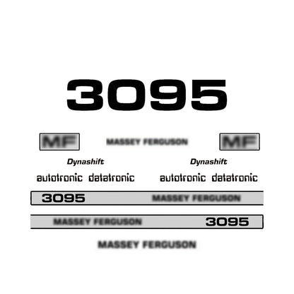 Aftermarket Decal Kit Compatible with Massey Ferguson 3095 – Dynashift Restoration Vinyl Set