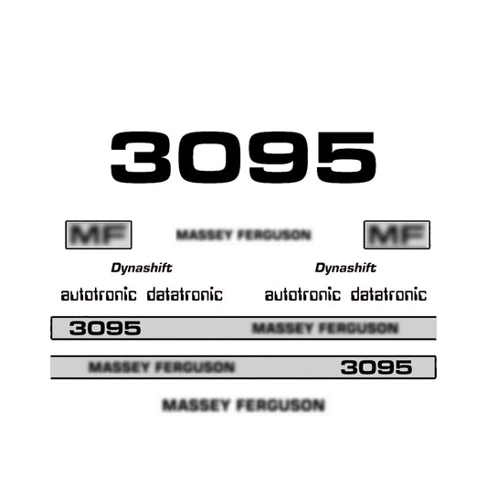 Aftermarket Decal Kit Compatible with Massey Ferguson 3095 – Dynashift Restoration Vinyl Set