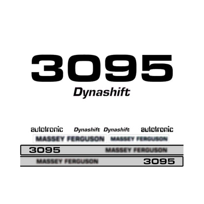 Aftermarket Decal Kit Compatible with Massey Ferguson 3095 – Dynashift Autotronic Restoration Set