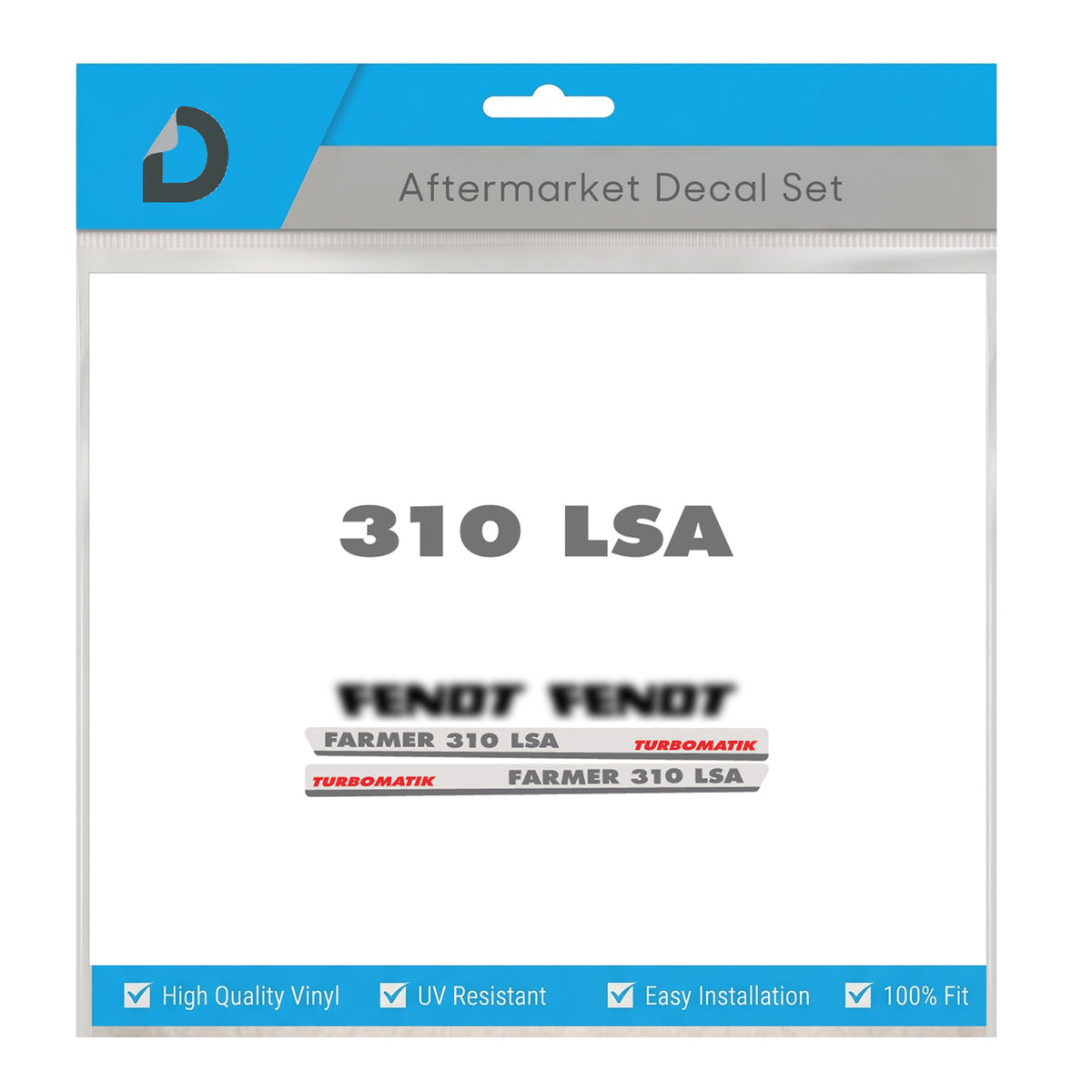 Fendt Farmer 310 LSA Turbomatik Decal Kit - restoration set premium a 6