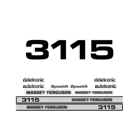 Aftermarket Decal Kit Compatible with Massey Ferguson 3115 – Dynashift Datatronic Restoration Set