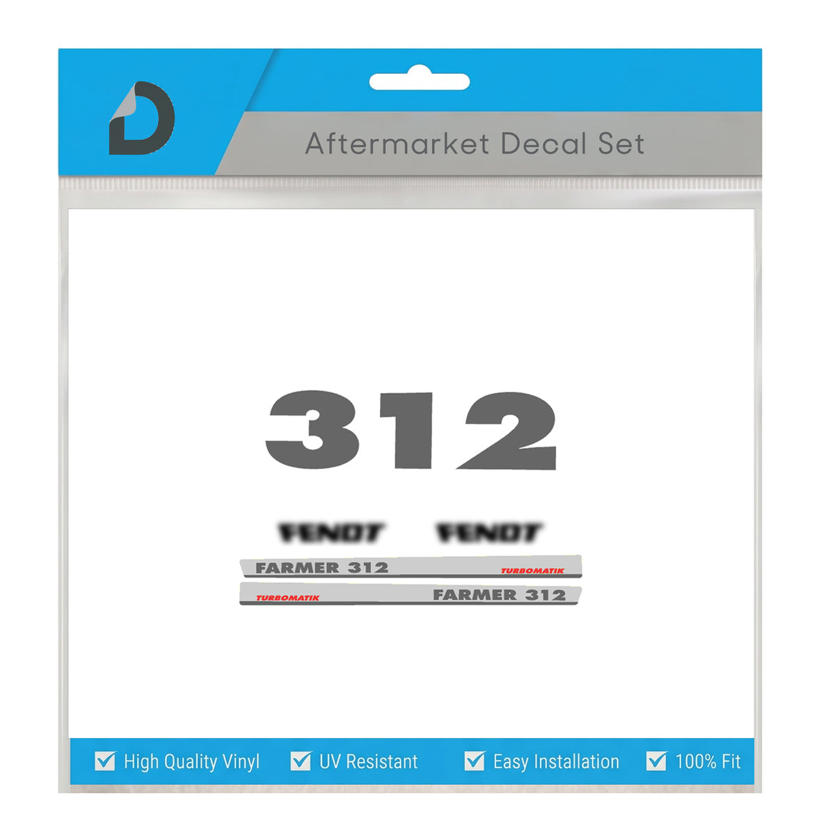 Fendt Farmer 312 Turbomatik Decal Kit - Flagship Restoration serie 6
