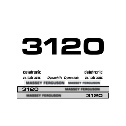 Aftermarket Decal Kit Compatible with Massey Ferguson 3120 – Dynashift Datatronic Restoration Set