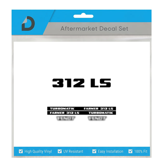 Fendt Farmer 312 LS Turbomatik Decal Set - Early 300 Series 6-Cylinder Restoration Set