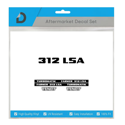 Fendt Farmer 312 LSA Turbomatik Decal Set - Early 300 Series 6-Cyl - OLD Gen