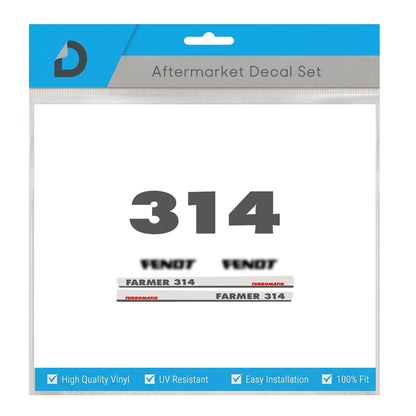Fendt Farmer 314 Turbomatik Decal Kit - Premium 6-Cylinder Vinyl Restoration Set