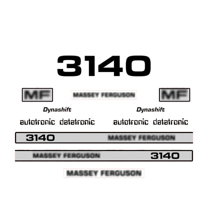 Aftermarket Decal Kit Compatible with Massey Ferguson 3140 – Dynashift Restoration Vinyl Set
