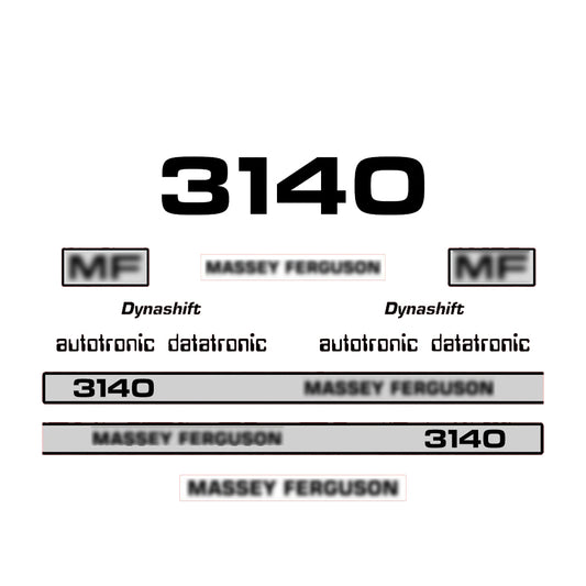 Aftermarket Decal Kit Compatible with Massey Ferguson 3140 – Dynashift Restoration Vinyl Set