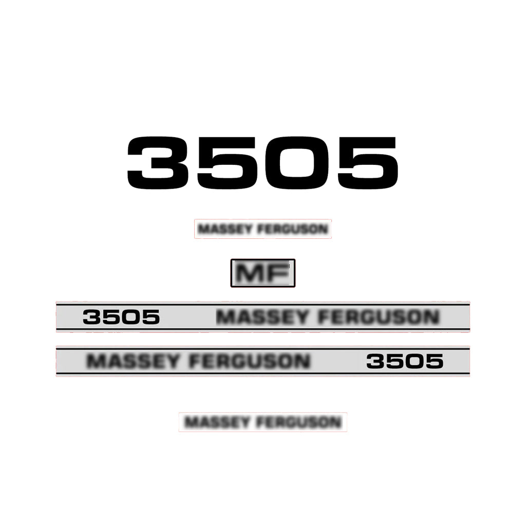 Aftermarket Decal Kit Compatible with Massey Ferguson 3505 – 3500 Series Restoration Vinyl Set