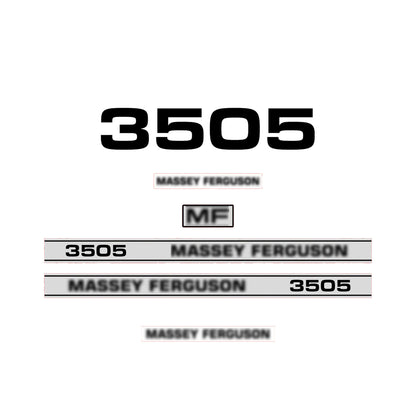Aftermarket Decal Kit Compatible with Massey Ferguson 3505 – 3500 Series Restoration Vinyl Set