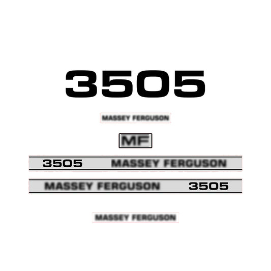Aftermarket Decal Kit Compatible with Massey Ferguson 3505 – 3500 Series Restoration Vinyl Set