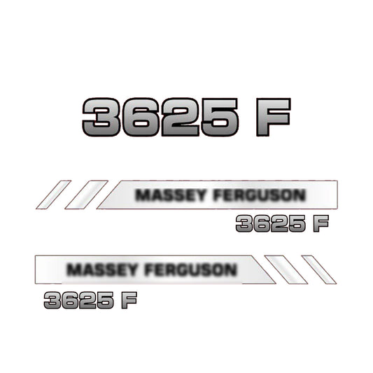 Aftermarket Decal Kit Compatible with Massey Ferguson 3625 F – Premium Restoration Vinyl Set