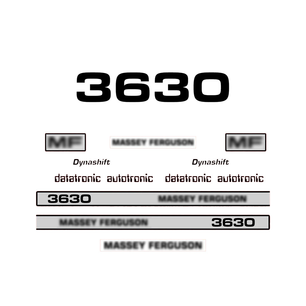 Aftermarket Decal Kit Compatible with Massey Ferguson 3630 – Premium Restoration Vinyl Set