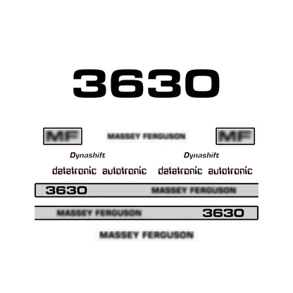 Aftermarket Decal Kit Compatible with Massey Ferguson 3630 – Premium Restoration Vinyl Set