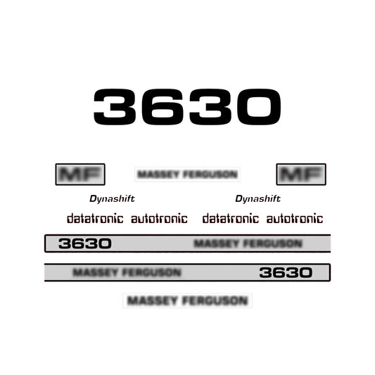 Aftermarket Decal Kit Compatible with Massey Ferguson 3630 – Premium Restoration Vinyl Set