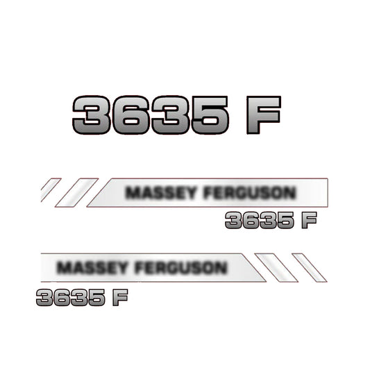 Aftermarket Decal Kit Compatible with Massey Ferguson 3635 F – Premium Restoration Vinyl Set