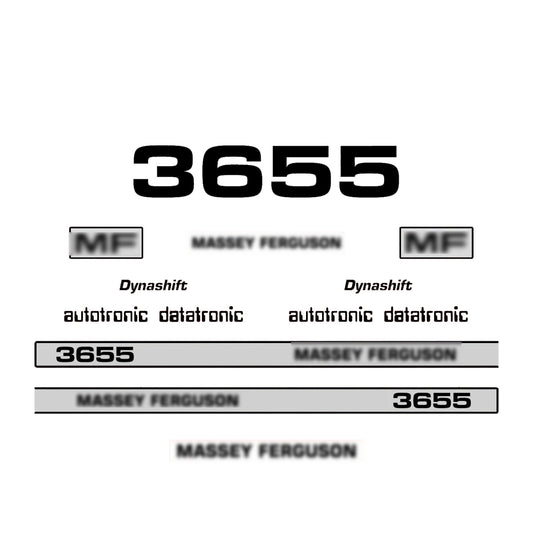 Aftermarket Decal Kit Compatible with Massey Ferguson 3655 – Dynashift Restoration Vinyl Set