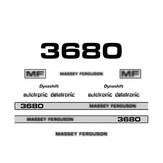 Aftermarket Decal Kit Compatible with Massey Ferguson 3680 – Dynashift Restoration Vinyl Set