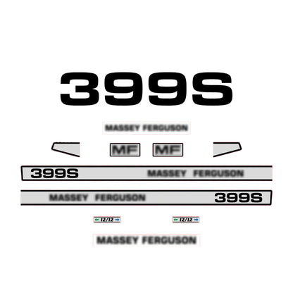 Aftermarket Decal Kit Compatible with Massey Ferguson 399 S – Premium Restoration Vinyl Set
