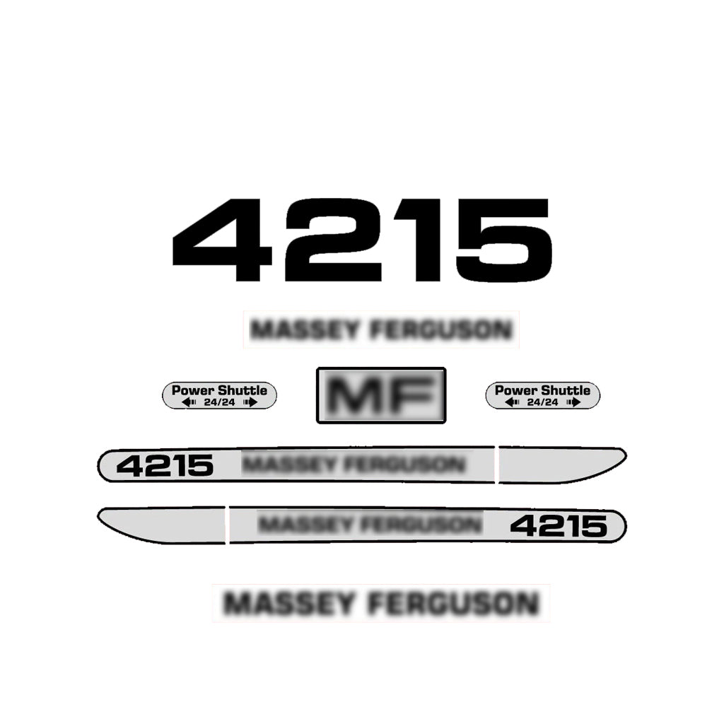 Aftermarket Decal Kit Compatible with Massey Ferguson 4215 – Power Shuttle Restoration Set