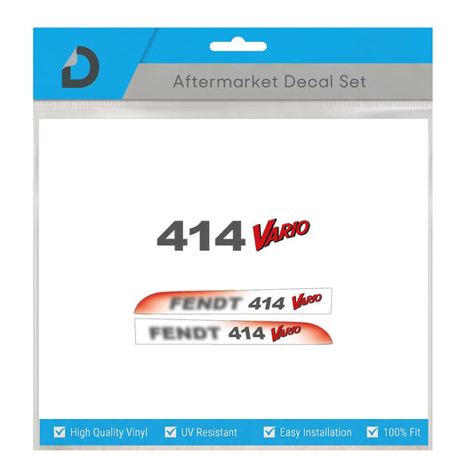 Fendt 414 Vario Decal Kit - Premium Hood Graphics Restoration Set - 400 Series